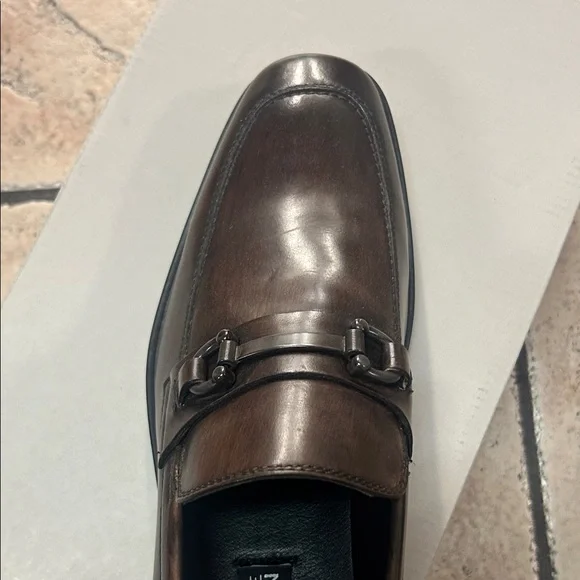 Kenneth Cole Reaction Dark Brown Leather Loafers New - Picture 3 of 5
